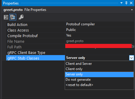 Proto file properties
